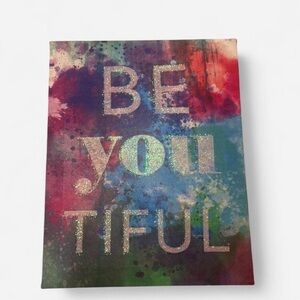 Colorful 'Be You Tiful' Canvas Art
